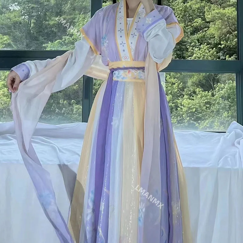 Hanfu Dress Women Ancient Chinese Song Dynasty Hanfu Set Female Cosplay Costume Party Summer Hanfu Dress 3pcs Sets For Women