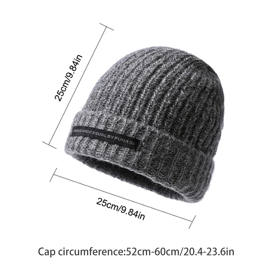 Fashion Winter Knitted Hats for Men Women Casual Multiple Colored Winter Head Girth Knitted Hat Unisex Daily Life ​Beanie