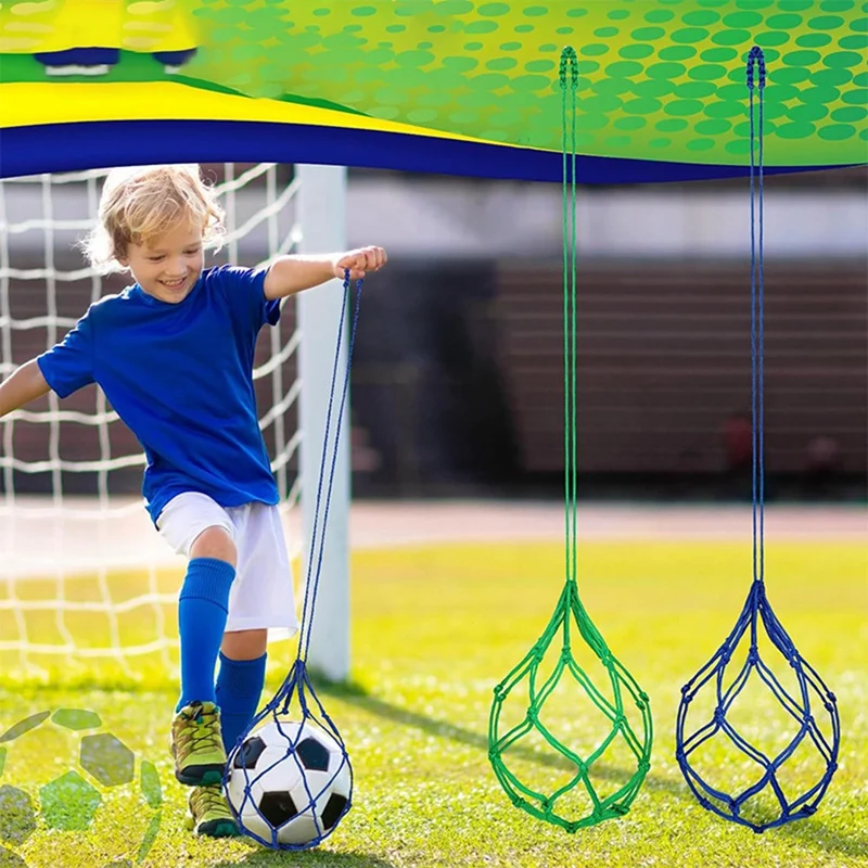 Green Football Ball Net Bag, Bold Encryption + Elastic Rope, Football Training Bag, Portable Ball Bag Easy To Use