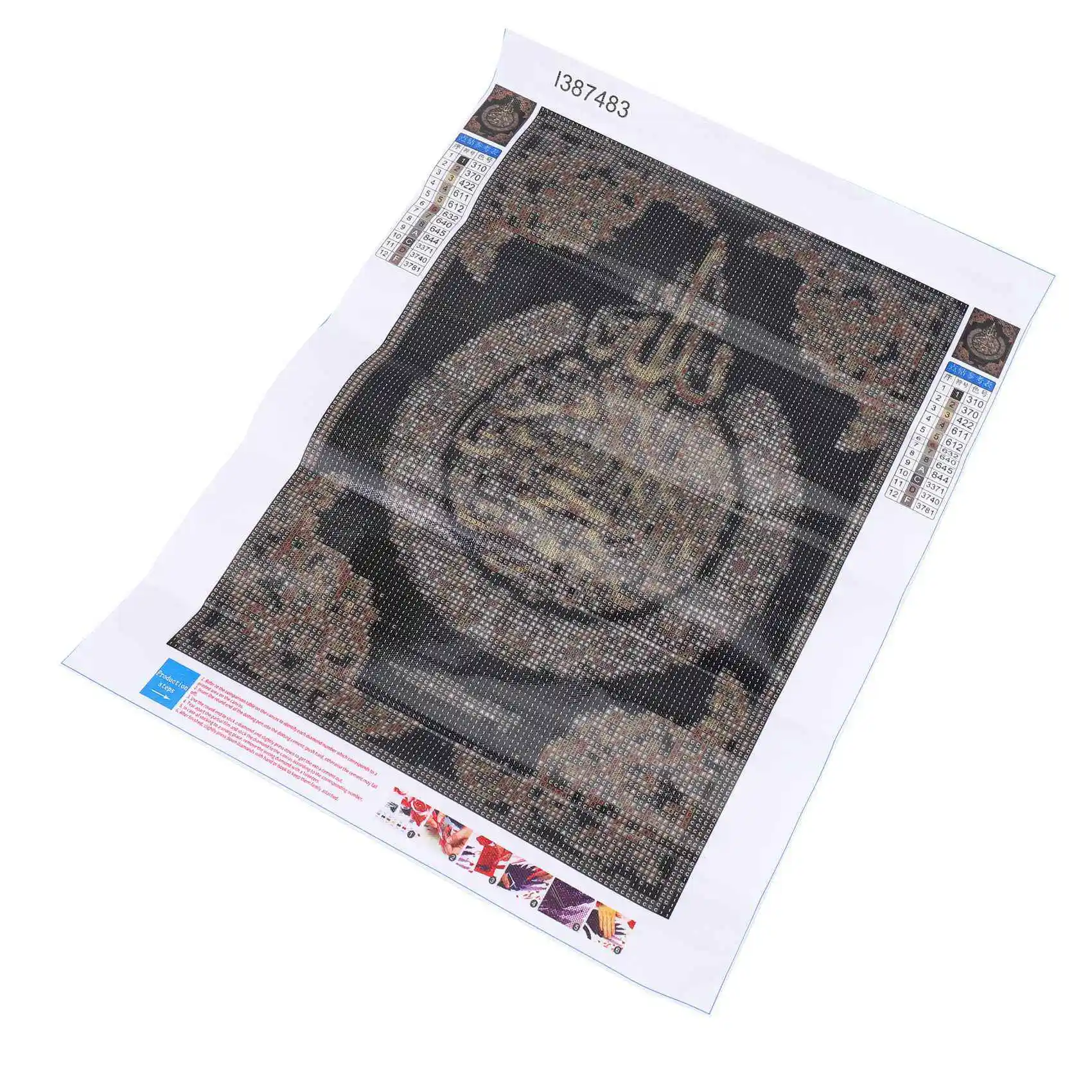 فقط-3X DIY اللوحة الله مسلم الخط الإسلامي اللوحة التطريز مربع عبر غرزة ديكور المنزل