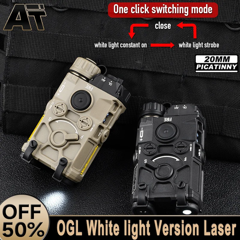 Tactical OGL Nylon Plastic Only White LED Flash Without Laser Indicator 20mm Picatinny Rail Hunting Airsoft Weapon Accessories