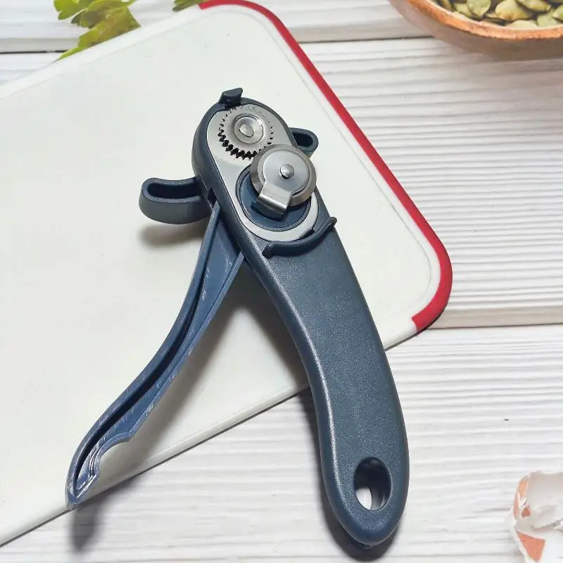 New Portable Can Opener Plastic Safety Hand Actuated Bottle Opener Anti Slip Easy Grip Multi Func Kitchen Tool