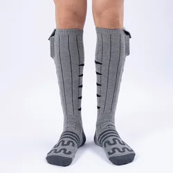 1 paar outdoor anti-koude warme sokken heren dames winter warme elektrisch verwarmde sokken verdikking skikousen wandelen sportsokken