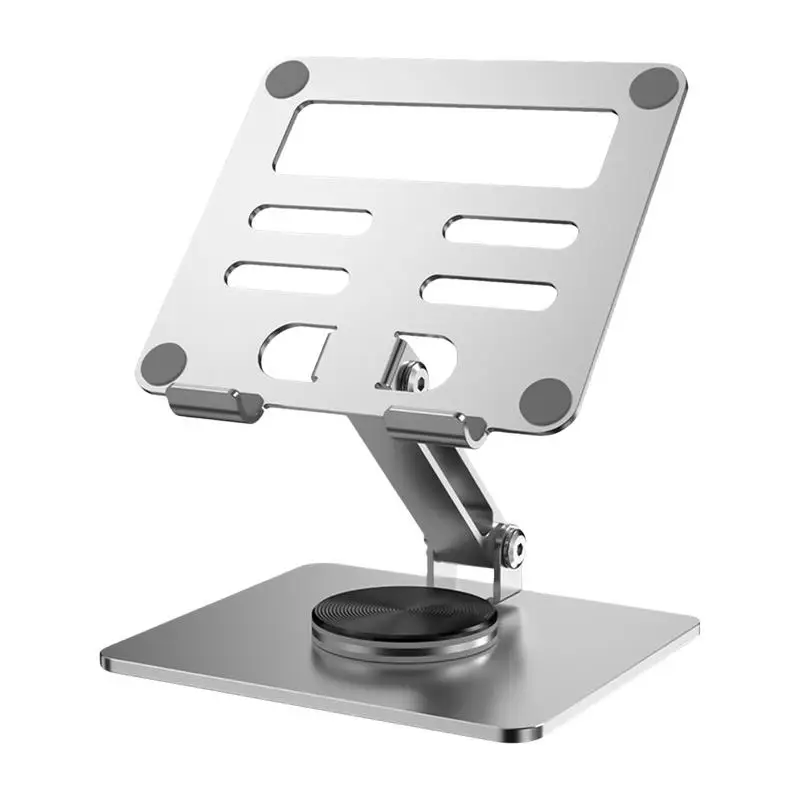 Adjustable Tablet Stand Foldable Aluminum Tablet Mount 360 Degree Rotating Portable Monitor Stand Non-Slip Foldable Aluminum