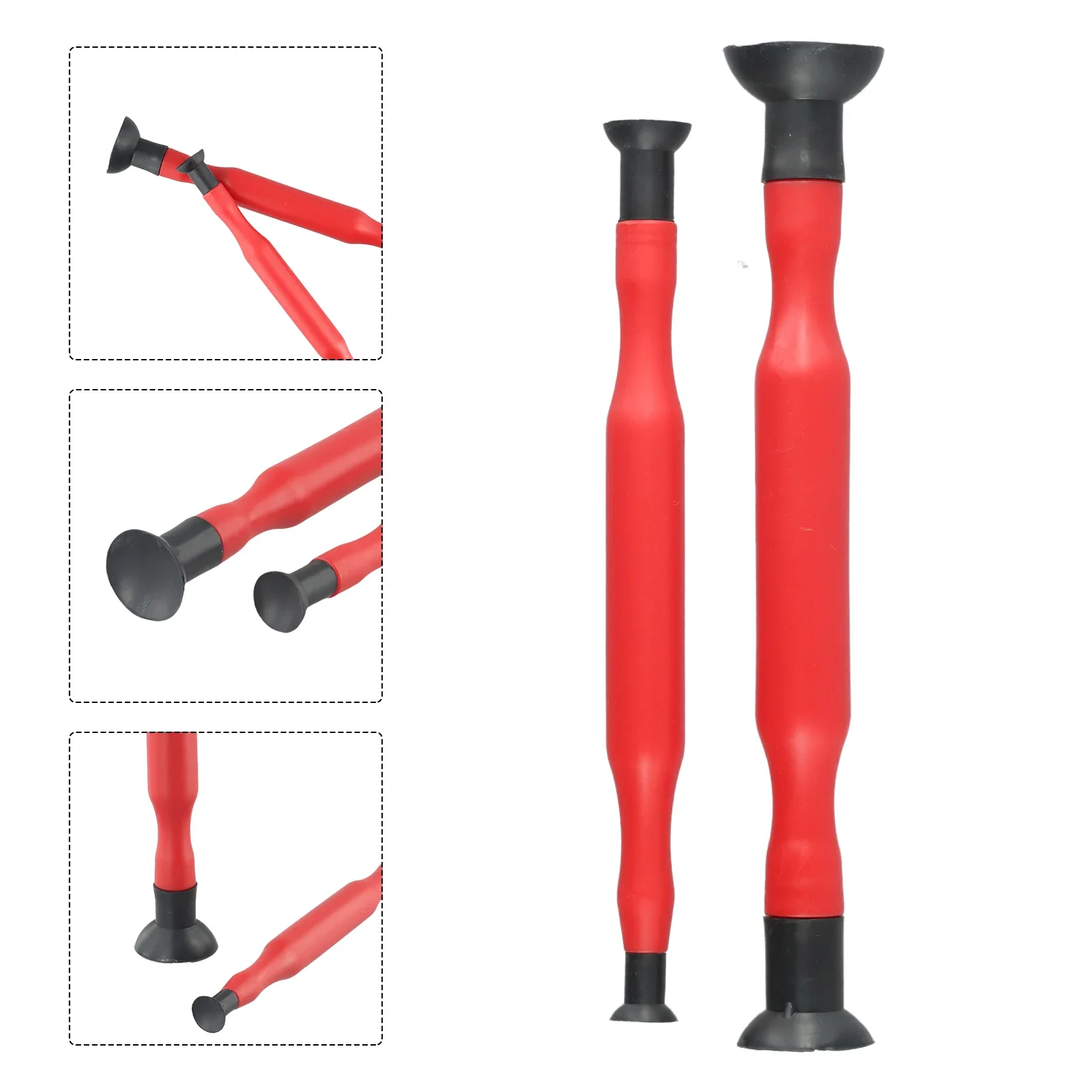 

2pcs Valve Lapping Sticks Grip With Suction Cup Cylinder Engine Dust Grinding Tool Red Car Interior Engine Repair Tool Sets