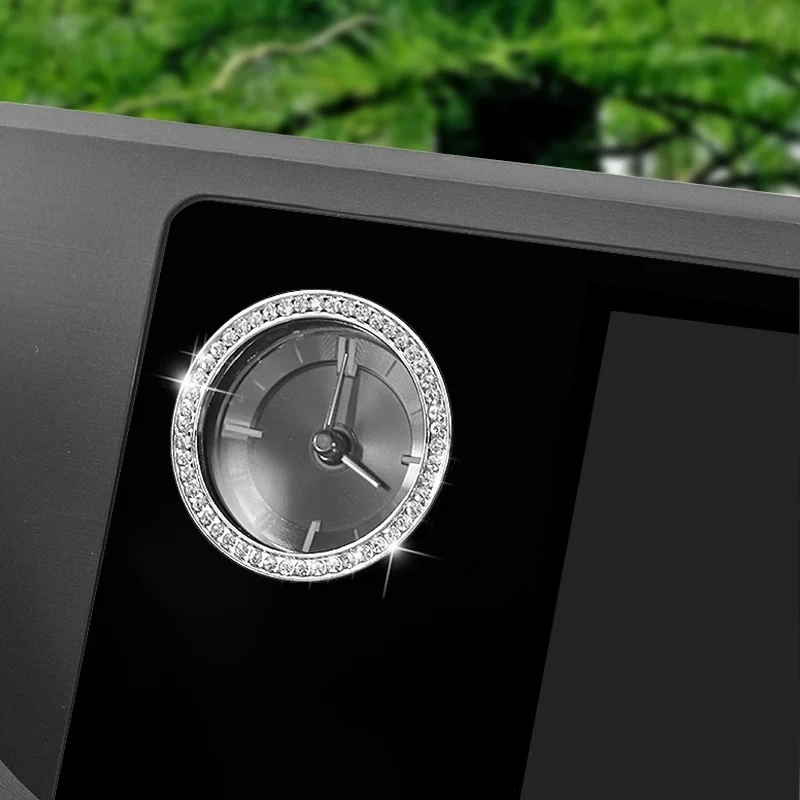 For Lexus ES/RX 300/UX 260/LS 2012-2025 Interior Modification Flash Diamond with Diamond Clock Decoration Accessories Supplies