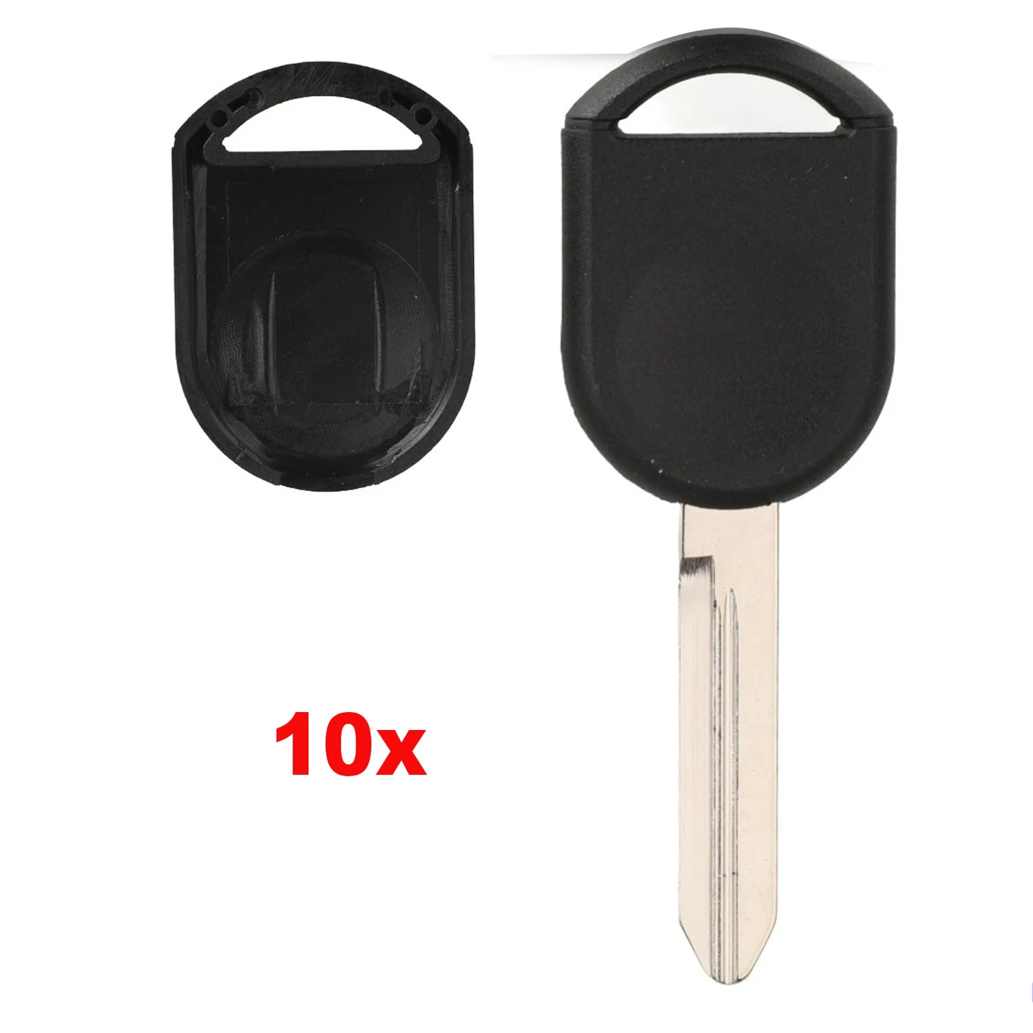 

jingyuqin New 10ps Transponder Car Key Shell For Ford Escape Kuga Maverick Focus Mondeo F150 Mustang F038 Mercury h75