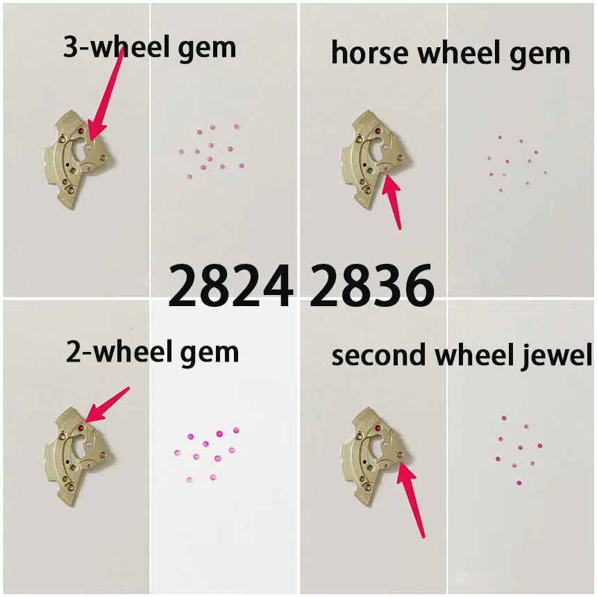 

Watch accessories for 2824 2836 movements second wheel gem horse wheel gem two wheel gem three wheel gem