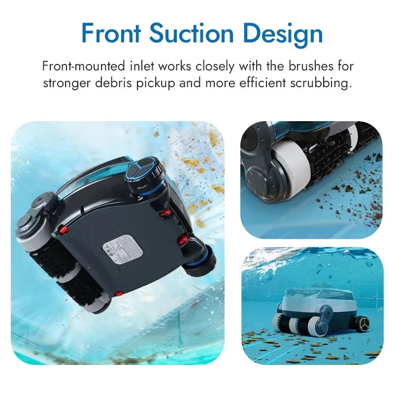 Airo Smart Navigation Cleaner Robot App Controlled Robotic Pool Cleaner with Self Parking Swimming Pool Cordless Robot view 3