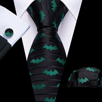 Barry.Wang Solid Mens Tie Handkerchief Cufflinks Set Jacquard Red Blue Green Gold Satin Smooth Necktie for Male Wedding Business