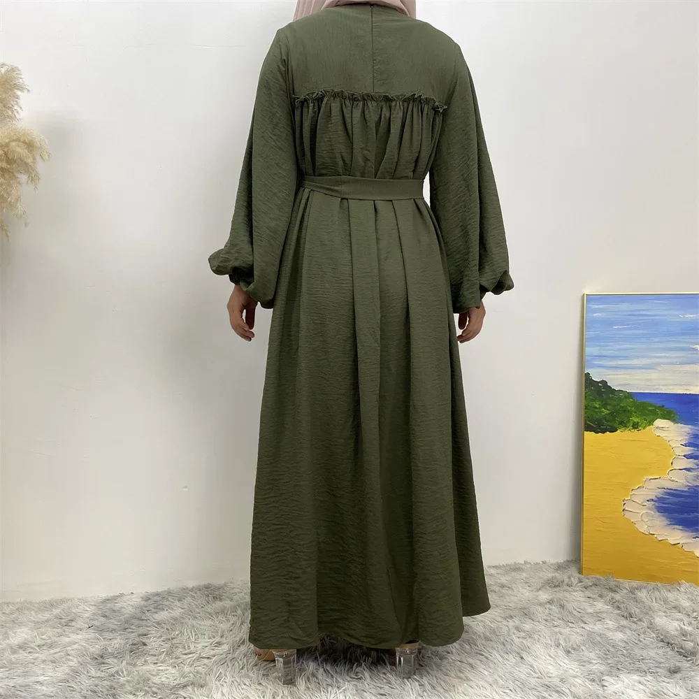 Abaya modesto Donna Abito musulmano Turchia Caftano Dubai Saudi Islam Eid Party Ramadan Femme Abiti Abbigliamento Robe Kebaya Jalabiya
