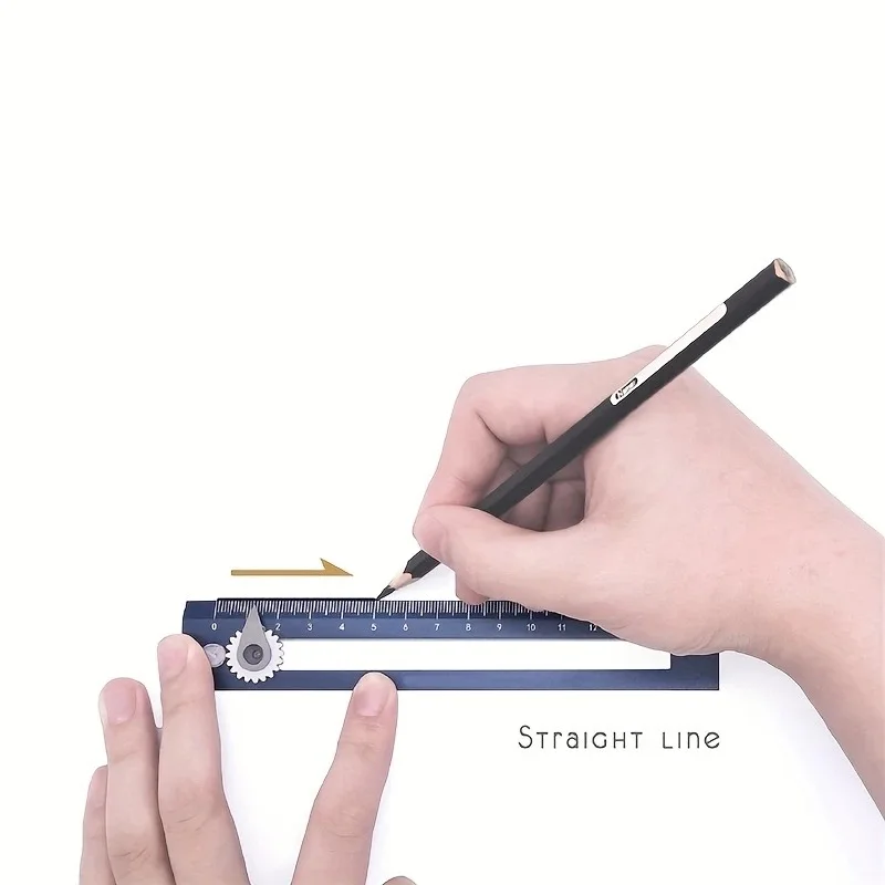 1 قطعة بوصلات اثنين في واحد ملونة متعددة الوظائف أداة دائرة الرسم لتقوم بها بنفسك مسطرة بوصلة هندسية للمكتب والمدرسة والمنزل
