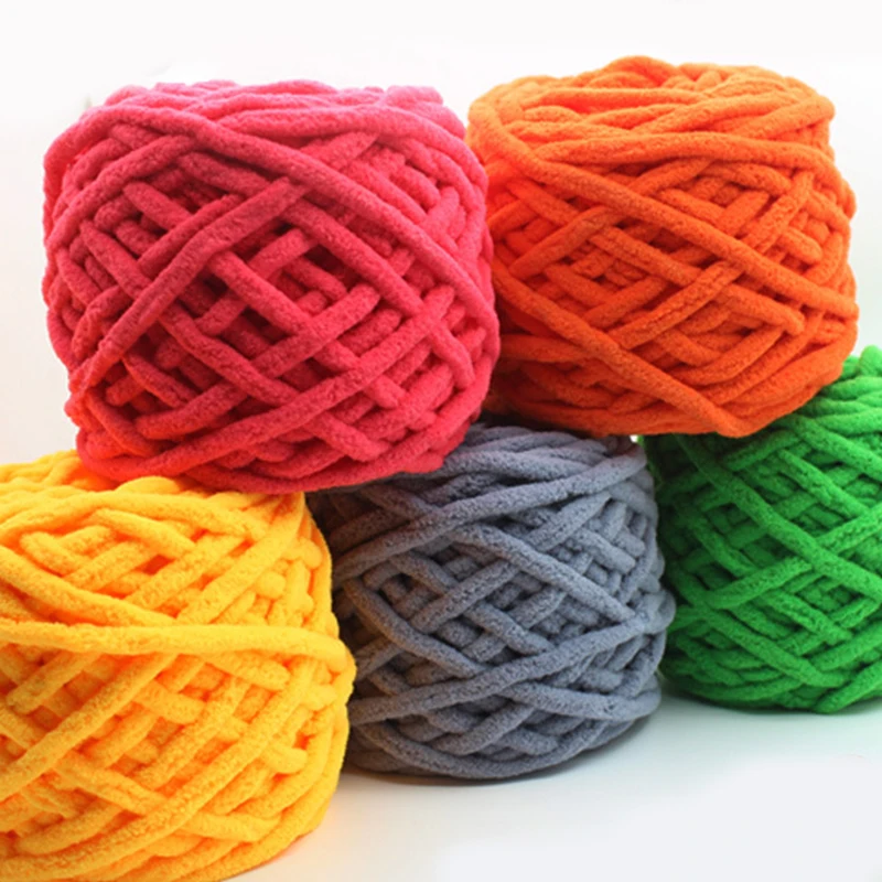 Solid Color Knitting Yarn for Handmade Crochet Sweater Scarf Hats Blanket Threads Soft Thick Line DIY Woven Sewing Supplies