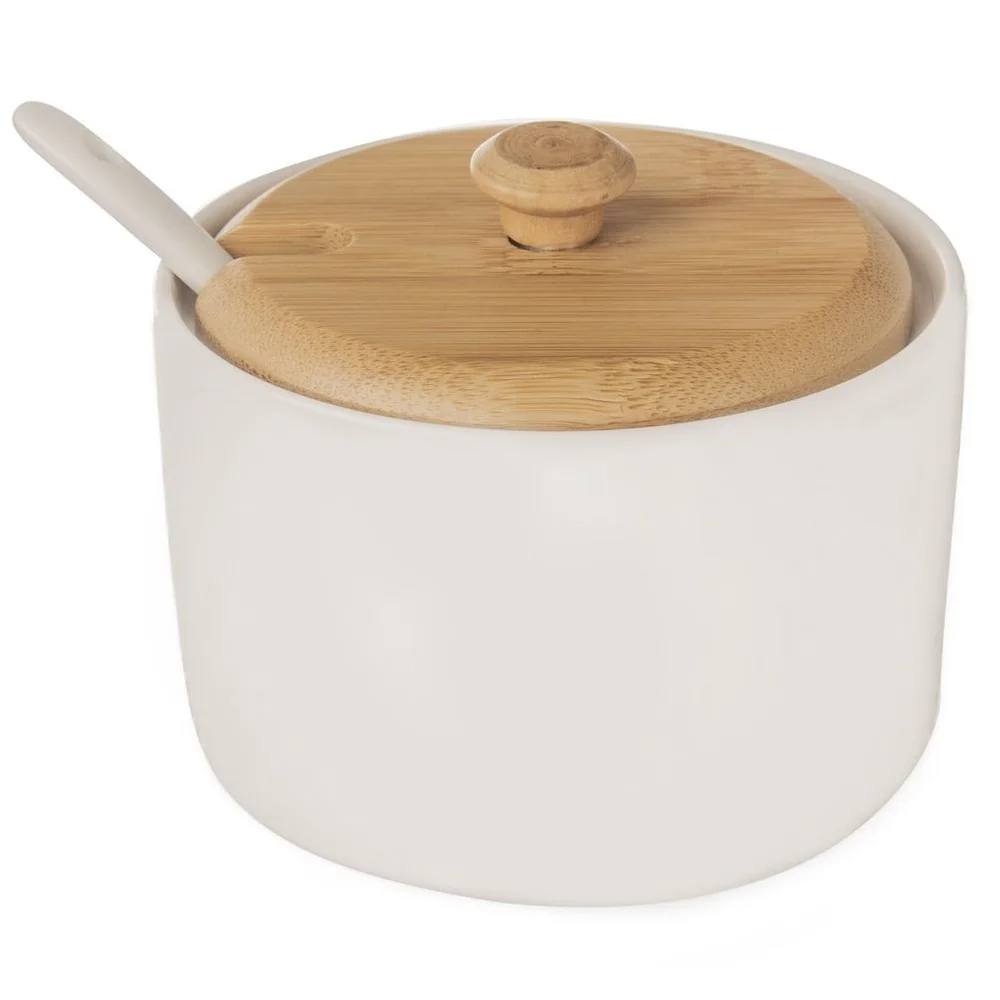 Zoetwaren Met Een Lepel Porseleinen Witte Whiteline 240 Ml