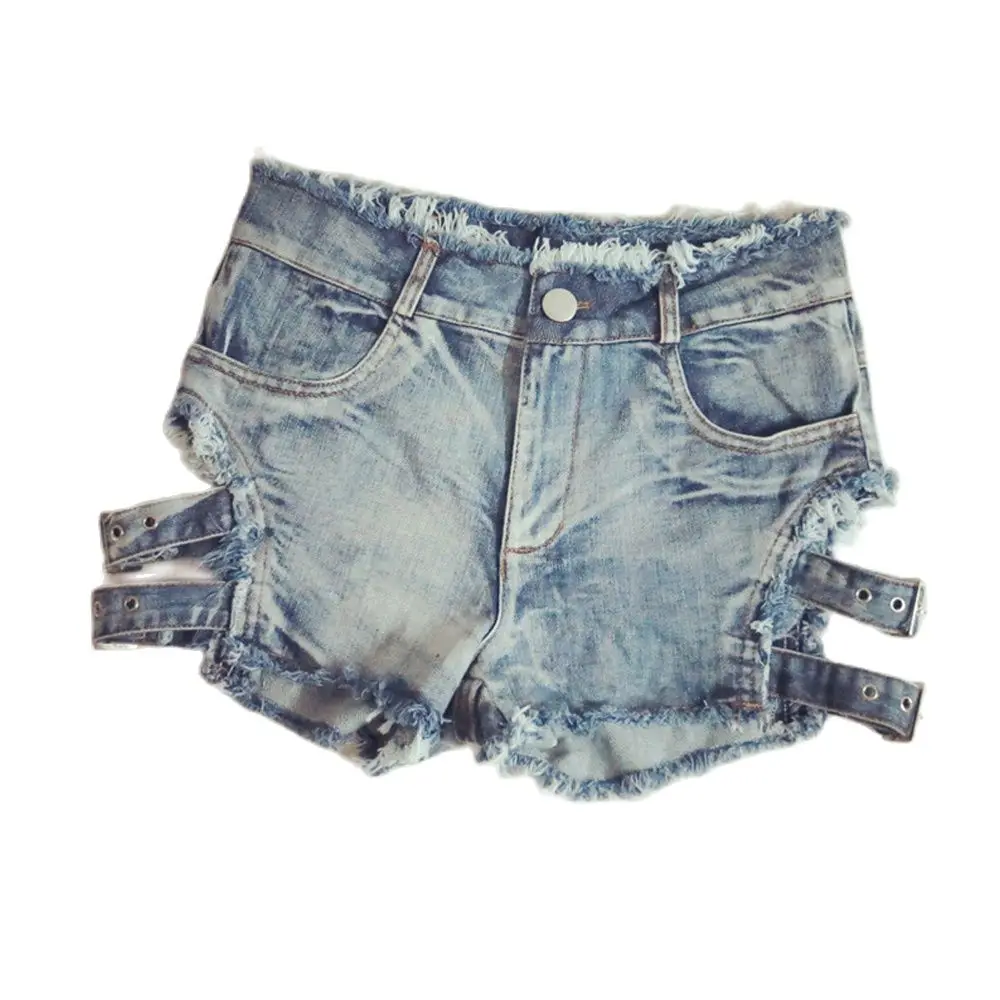 Ladiguard Sexy Ripped Denim Shorts Women Fashion Lace-up Short Jeans 2023 Summer New Dance Panties Ladies Vintage Demin Hotpants