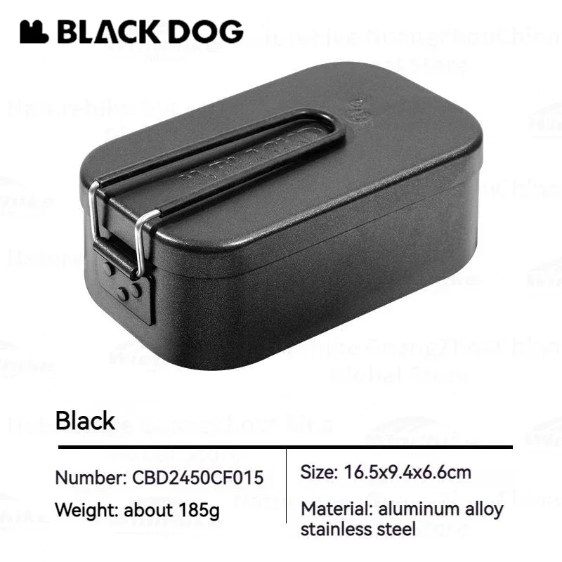 Naturehike BLACKDOG Stalen servies Camping Picknick Maaltijd Voedselcontainers Lunchbox Roestvrij handvat Opvouwbaar aluminium diner