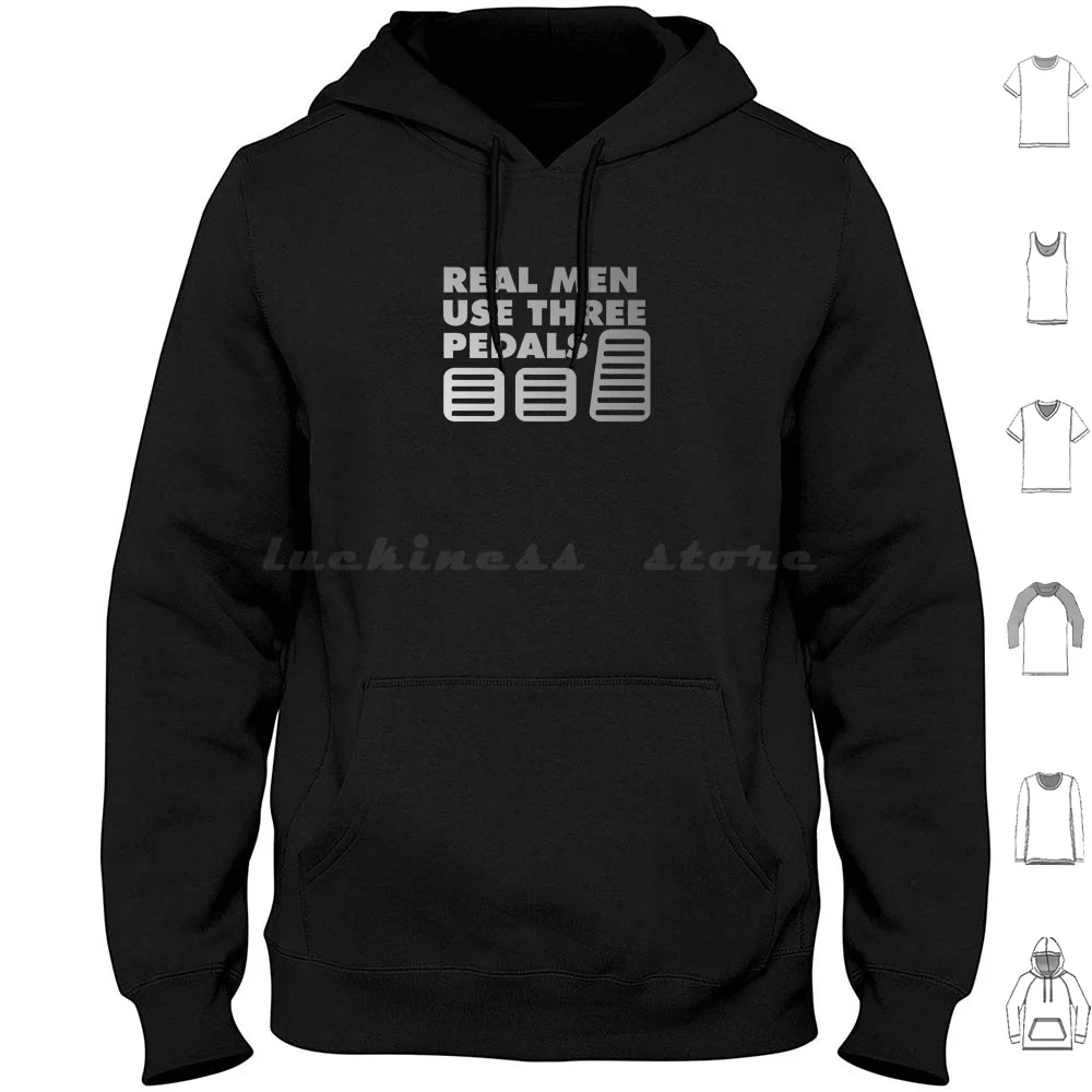 Manual Transmission Sayings Hoodies Long Sleeve Stick Shift Manual Transmission Auto Car Bumper Funny Van Old School