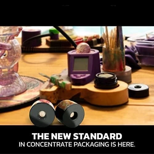 (50 Pak Toples Wadah Segel Vakum Penyimpanan Isi Ulang untuk Konsentrat Bumbu Bubuk Bunga Ramuan - 4Ml Gloss Putih