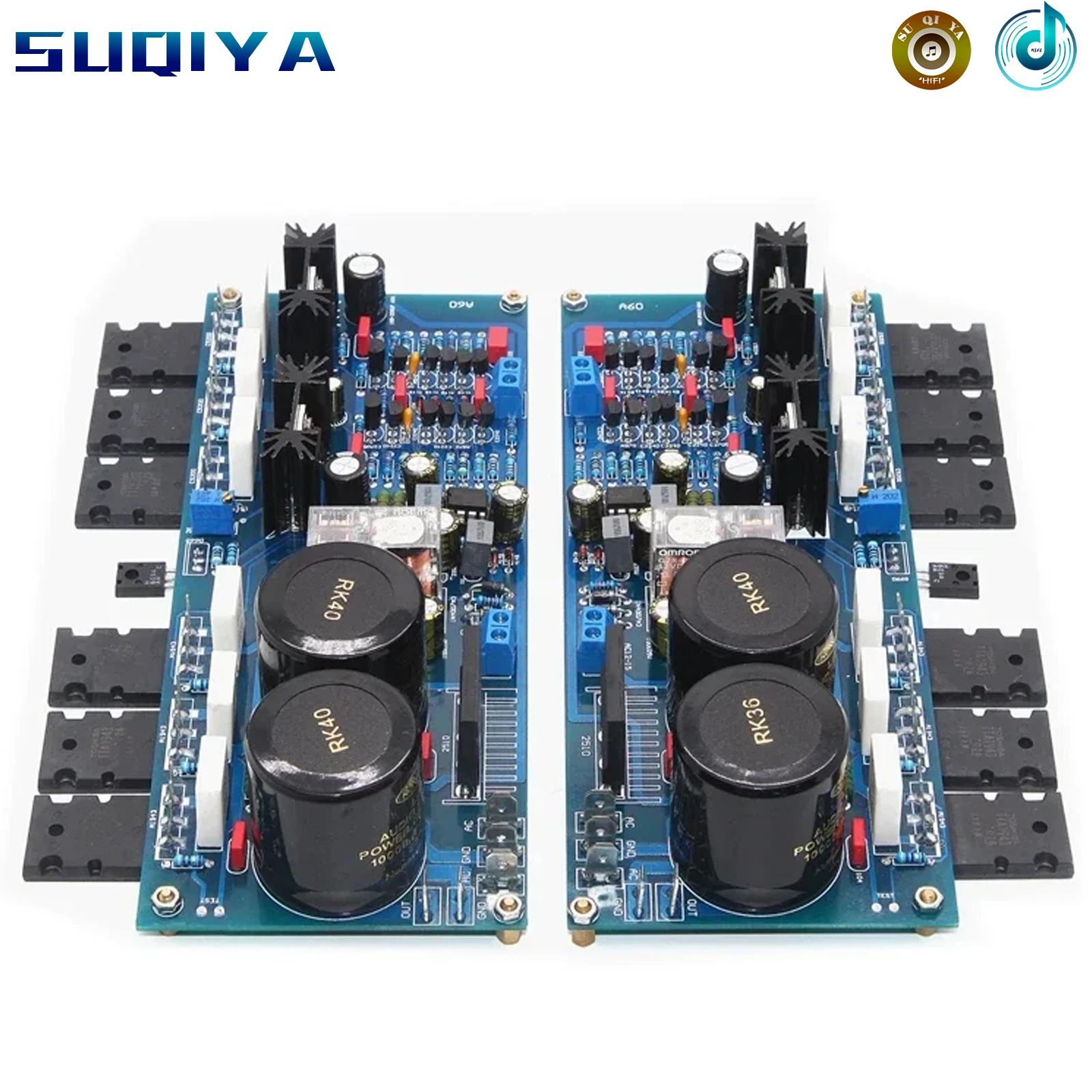 A60 C5200 A1943 Tube 2.0 Channel HiFi Fever High-Power Home Class AB Audio Amplifier Board 25 Times Magnification