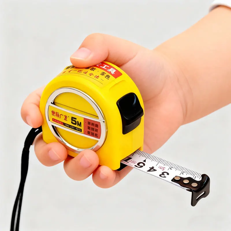 Measuring Tape Wear-resistant Woodworking Mesure Tape Stainless Steel Thickened Automatic Telescopic Tape Random Style Shipping