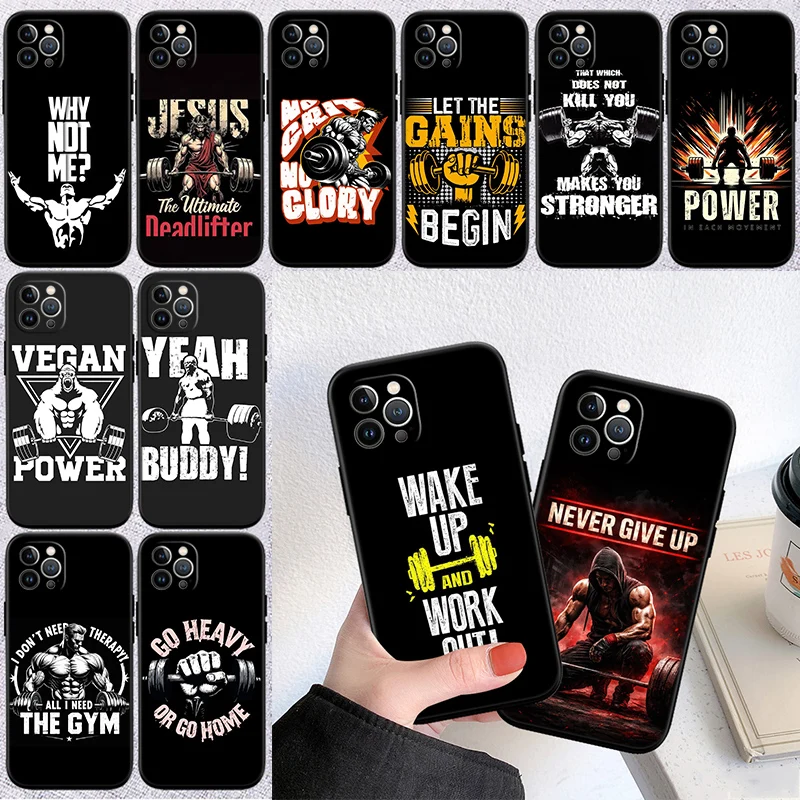IM13 Bodybuilding Gym Fitness Case for Samsung A11 A12 A13 A15 A52S A53 A55 A56 A70 A71 A72 A73 F06 F16 F56 S10 Plus S10e
