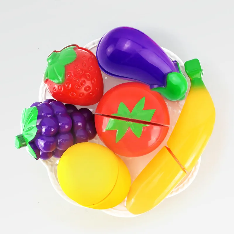 Nieuwe 17/25/35/68Pcs Gesimuleerde Keuken Speelgoed Set Kinderen Spelen Huis Fruit En Plantaardig Voedsel Kinderen Educatief Speelgoed Geschenken