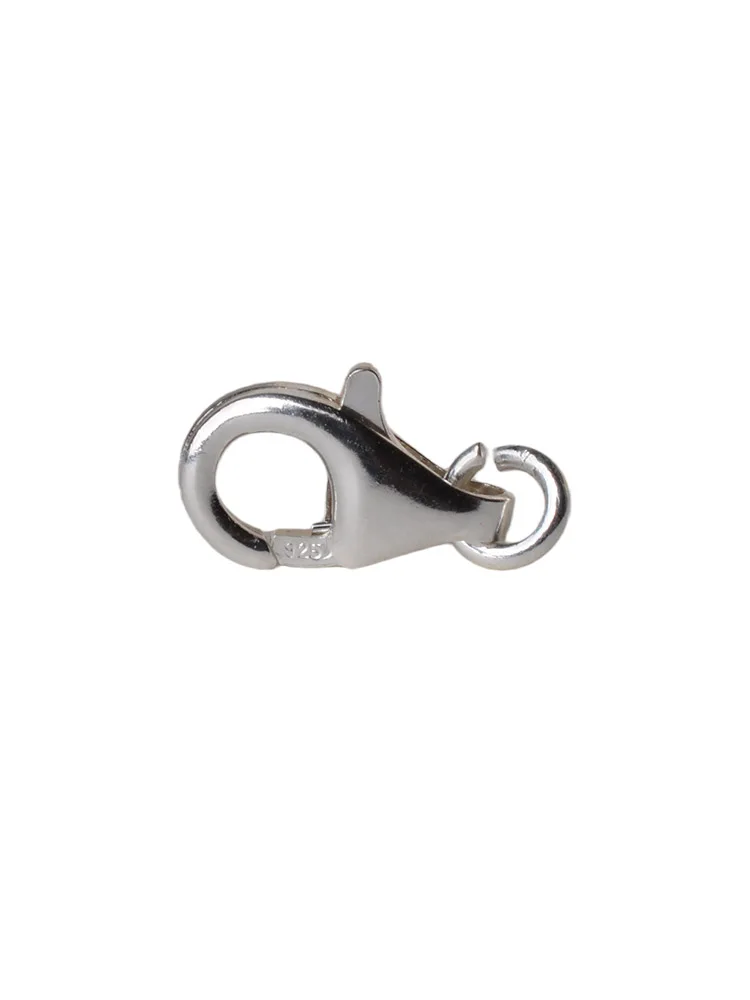 Solido Dell\'argento Sterlina 925 Lobster Claw Catenaccio, chiusura a scatto con 1 Anello di Salto Aperto di 8-16mm