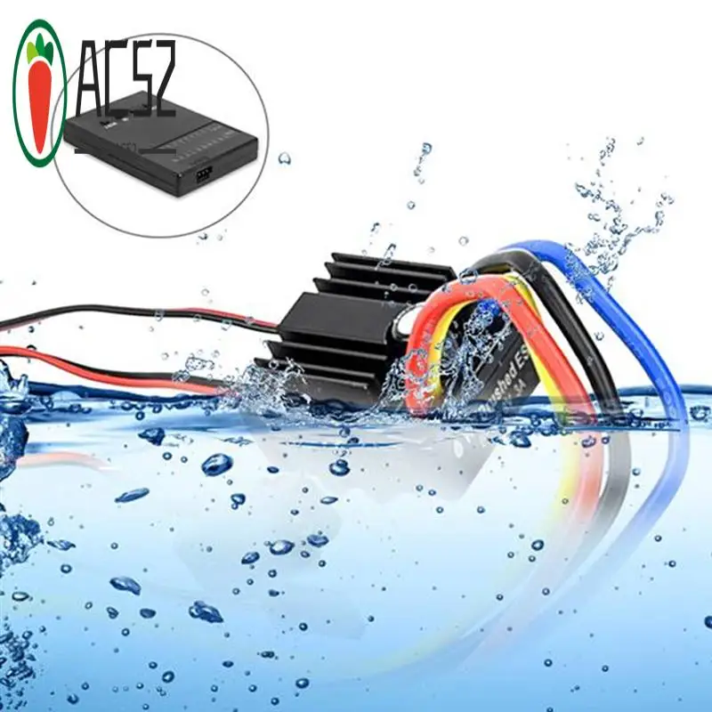 AC52-80A Brushed 1080 Speed Controller Waterproof ESC Replacement Parts With Program Card For 1: 10 1/8 WP Track Car