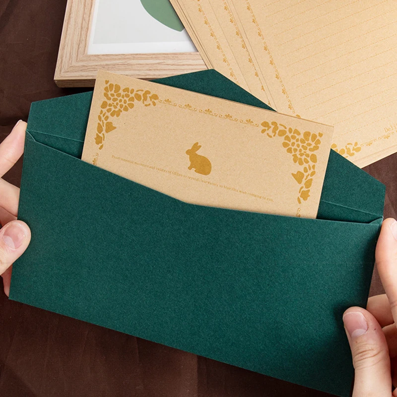 50pcs/lot Envelope High-grade Small Business Supplies 22x11cm Invitations Postcards Giftbox Message Letters Wedding Envelopes