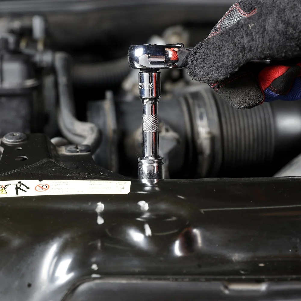 Jeu d'extension de douilles de 3/8 pouces, 3 pièces, Construction en acier résistant à la Corrosion, poignée moletée, facile à utiliser, outil de retrait de bille, serrage