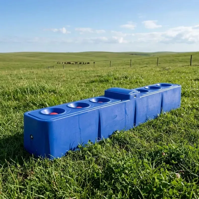 4M large capacity plastic cow drinking trough, high flow safety livestock drinking trough, no cover, no float