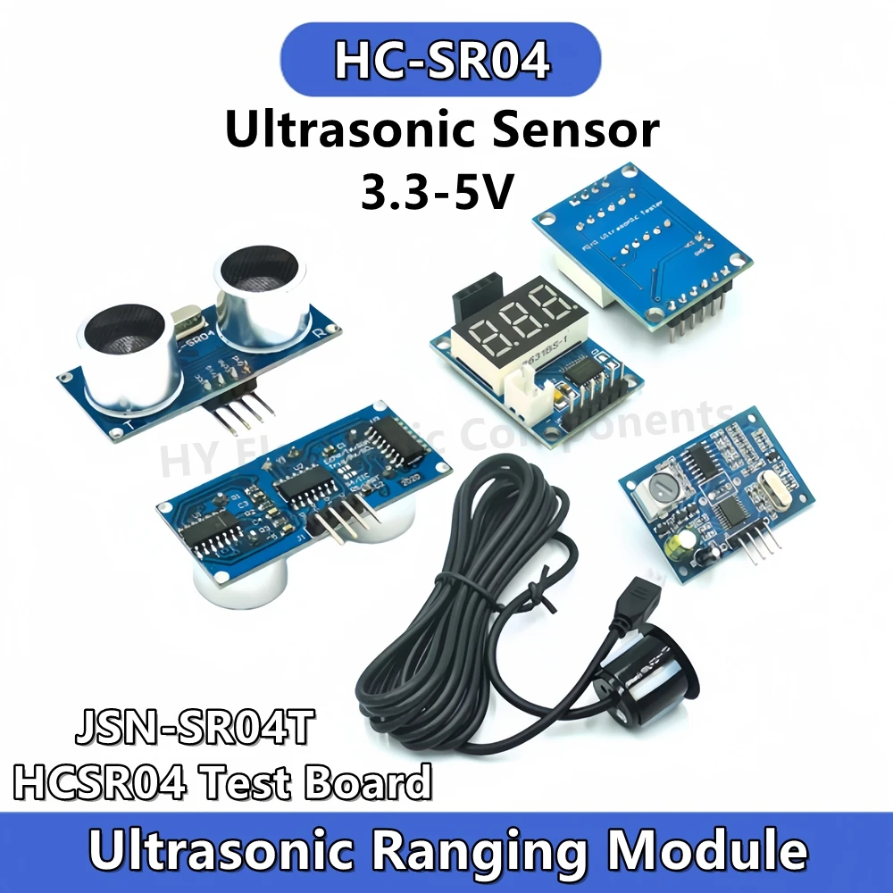 Ultrasonic sensor HC-SR04 HC SR04 to world Ultrasonic Wave Detector Ranging Module 3.3V 5V JSN-SR04T Distance Sensor For Arduino