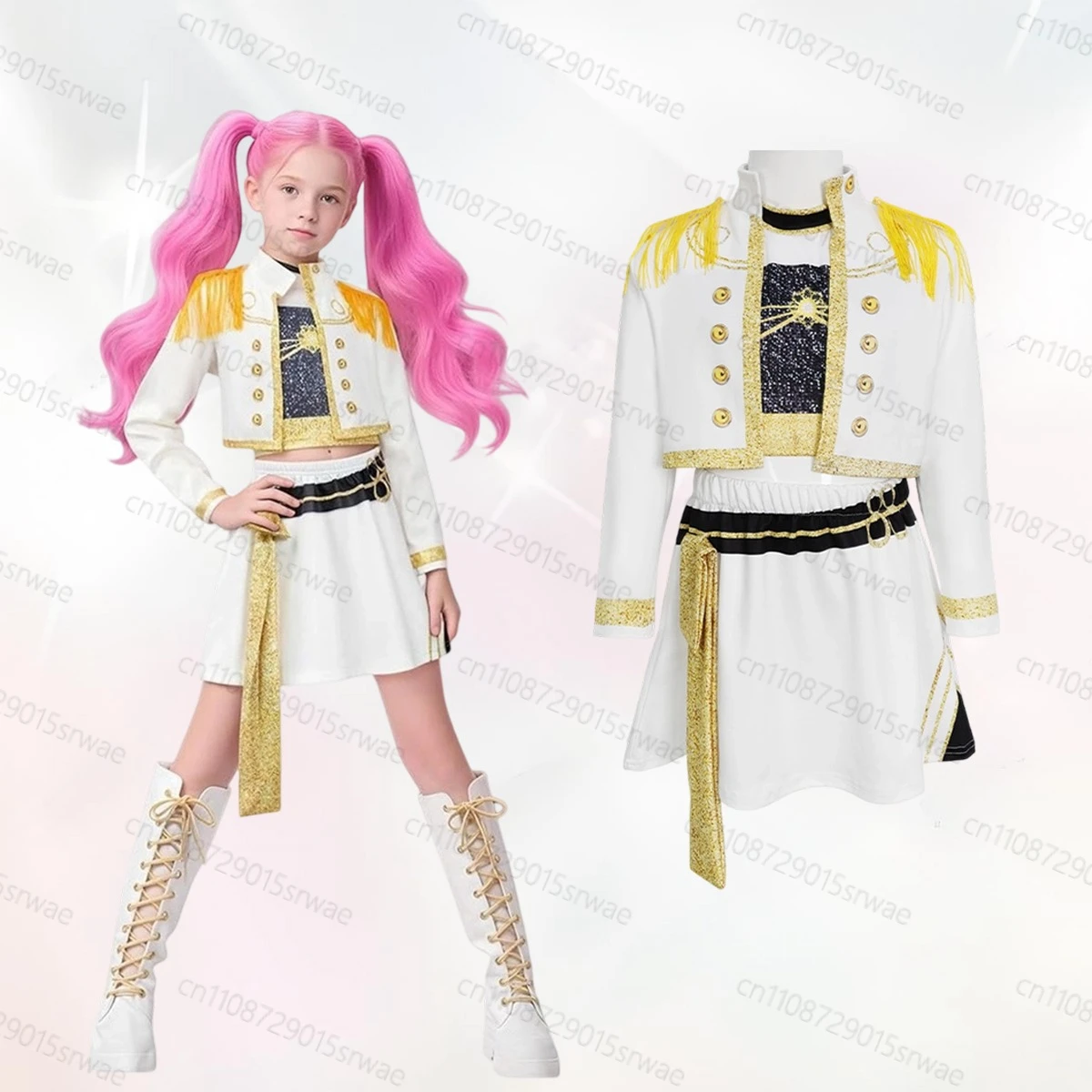 

Mira Zoey Rumi Children's Cosplay Halloween Dress KPOP Demon Hunters Girl Idol Group Costumes Party Dress Anime Uniform