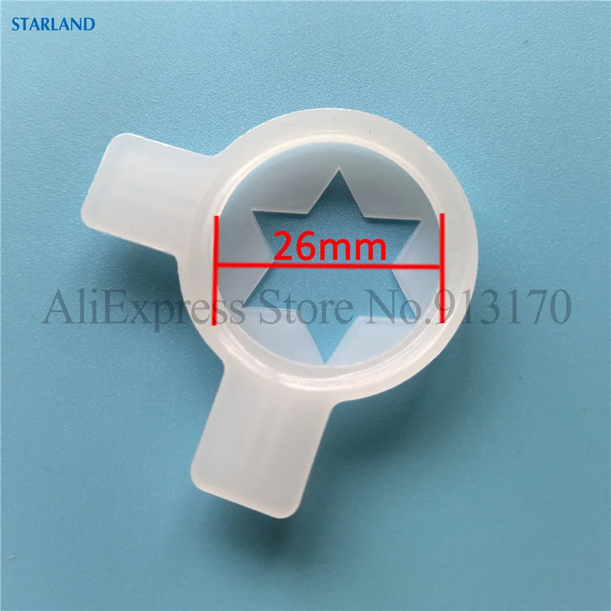 1 Piece Hexagram Shaped Modeling Cap Nozzle Mould Lid Fitting Taylor Soft Ice Cream Machine Accessory Inner Diameter 26mm