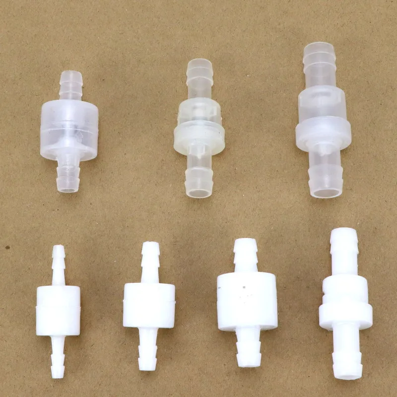 1Pcs Plastic One Way Inline Check Valve Gas Air Liquid Water Fluids 4 / 6 / 8 / 12mm One-Way Valve PVC Hose Connectors