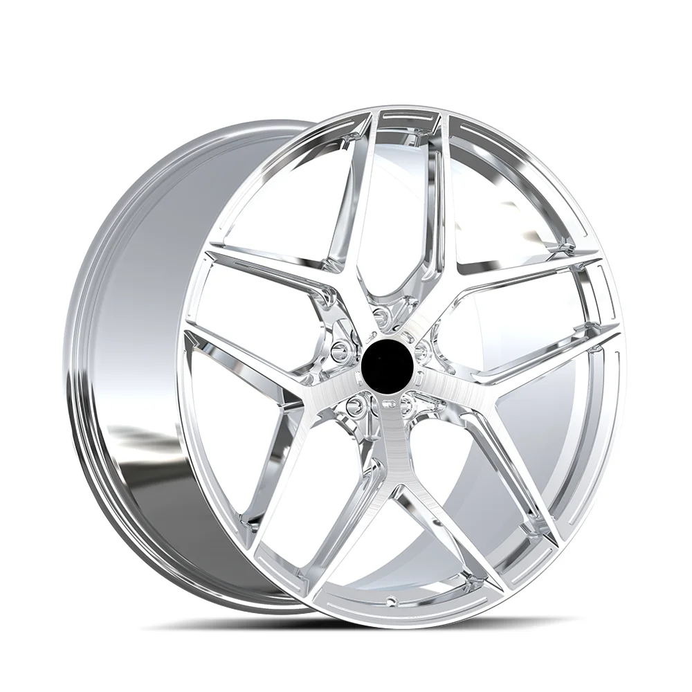 Polished Custom Forged Aluminum Alloy Wheels New Condition Five Spoke Design Rim Car Wheel for BMW Audi Toyota benz bmw