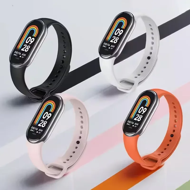 Xiaomi Mi Band用シリコンストラップ,通気性のあるスポーツブレスレット,公式スマートブレスレット,交換用アクセサリー,9,8