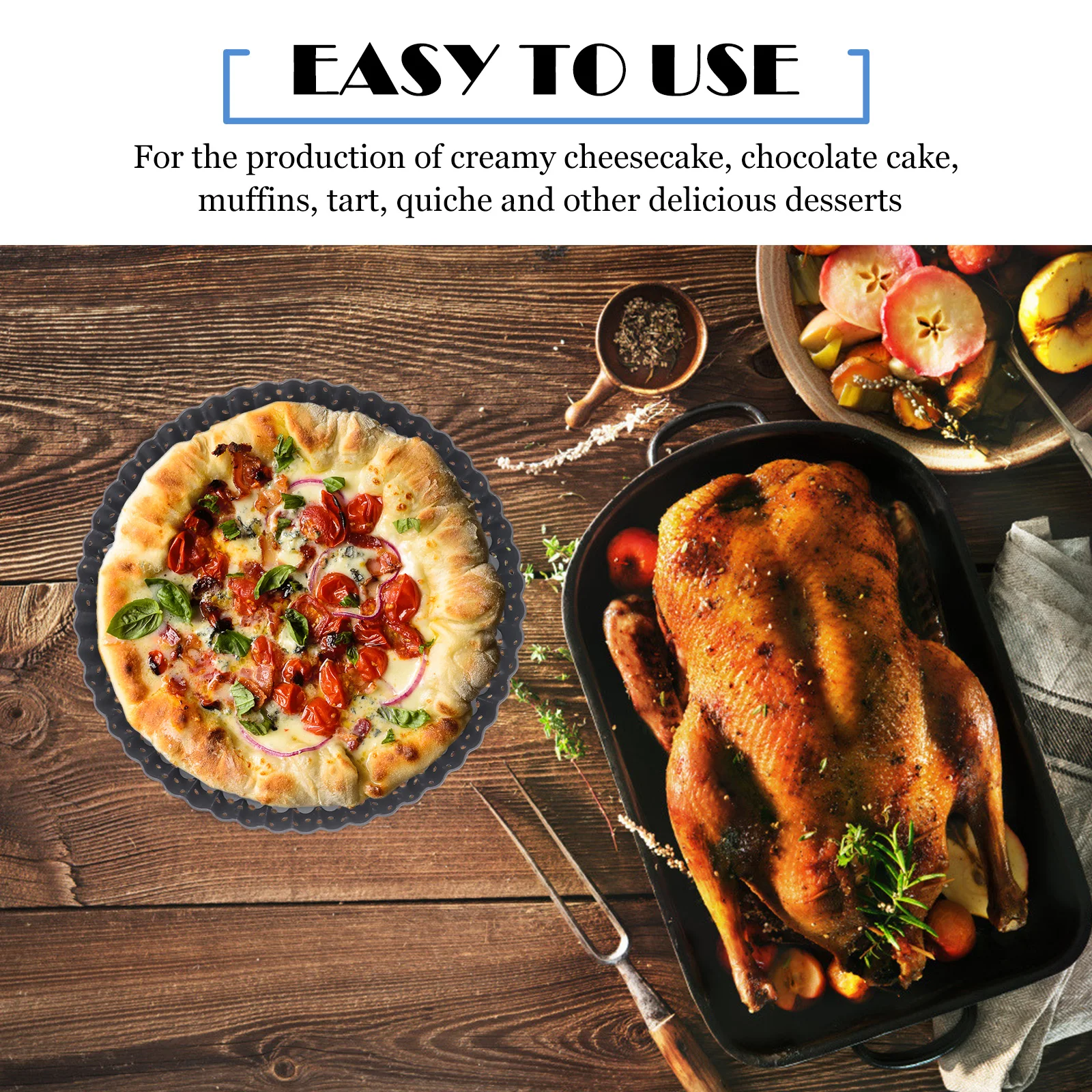 

Pizza Tart Pan baking pan baking tray Quiche Tool Baking Tools