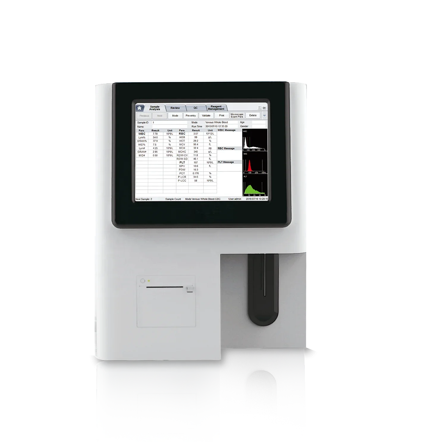 Laboratory Blood Test Machine Automatic Chemiluminescence Immunoassay Blood Cell Counter Mini 5-Part Auto Hematology Analyzer