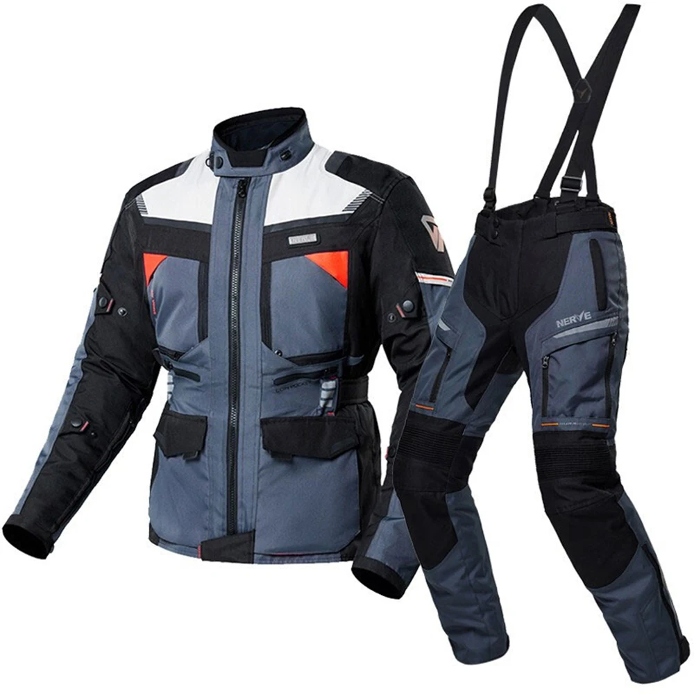 Waterproof Racing Clothes Wear Resistant Windproof Motorcycle Riding Jacket Reflective Men Motorbike Jacket Four Seasons