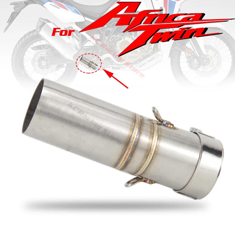 Africa Twin 2020 2021 2022 Motorcycle Exhaust 51mm Middle Link Pipe Section Adapter Connect Tube for Honda CRF1100 CRF1100L