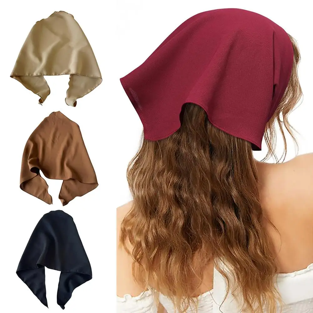 

Multi-functional Triangle Headscarf, Soft Fabric Hair Wrap & Bandana, Vintage Style Travel Photo Accessory for Women