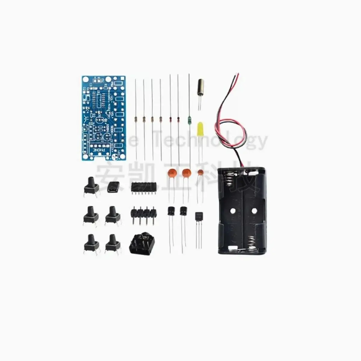 DIY electronic kit wireless stereo FM radio receiver module PCB 76MHz-108MHz