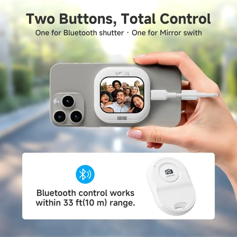 Mini mobile phone selfie with screen magnetic portable Internet celebrity live selfie display for iPhone