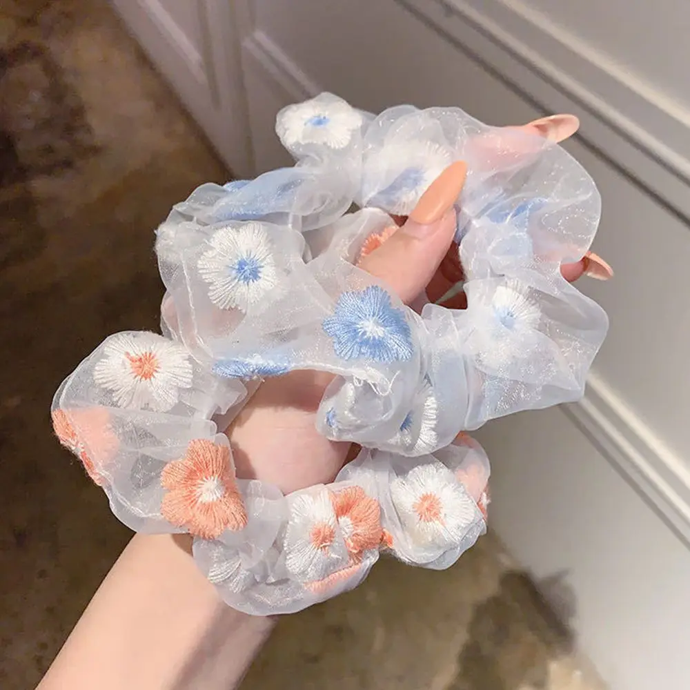 

Hair Band Girls Elastic Gauze Hair Accessories Flowers Hair Rope Hair Tie Rubber Band Scrunchie