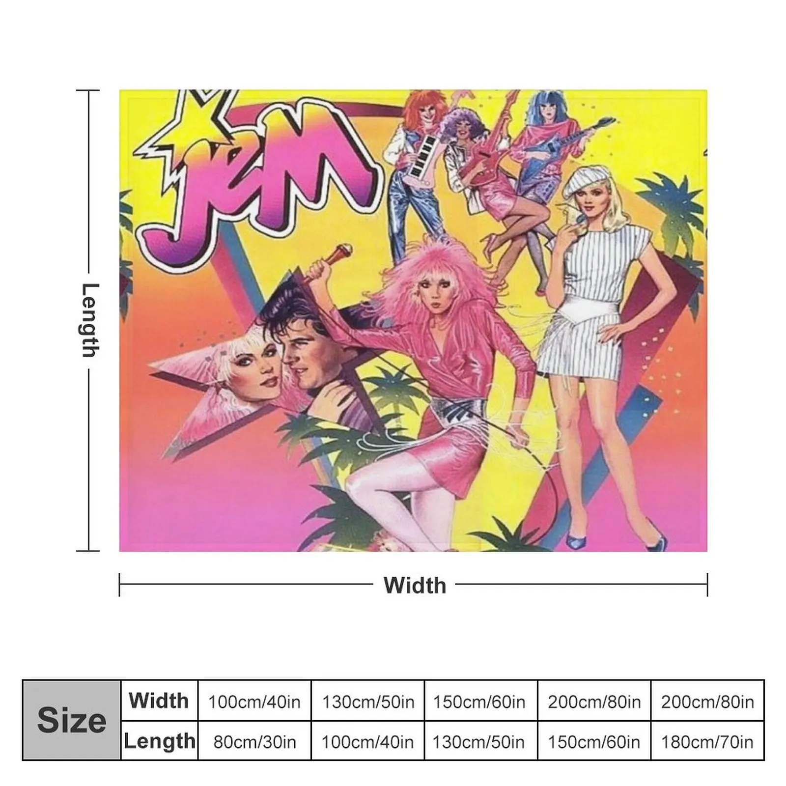 Jem and the holograms Throw Blanket Flannel Fabric sofa bed Blankets