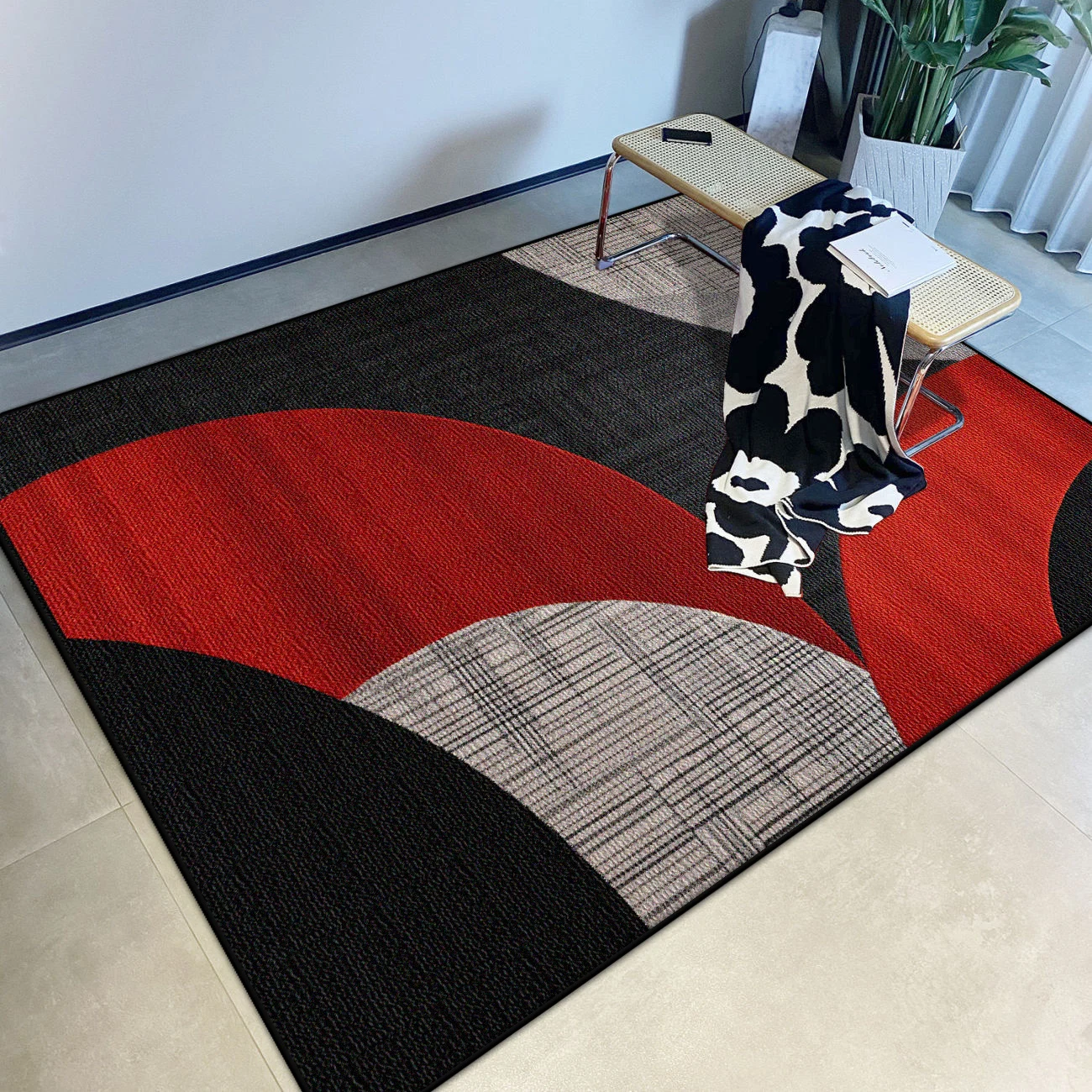 

Nordic Abstract Living Room Carpet Minimalism Decoration Bedroom Bedside Soft Non-slip Rug Lounge Office Coffee Tables Floor Mat