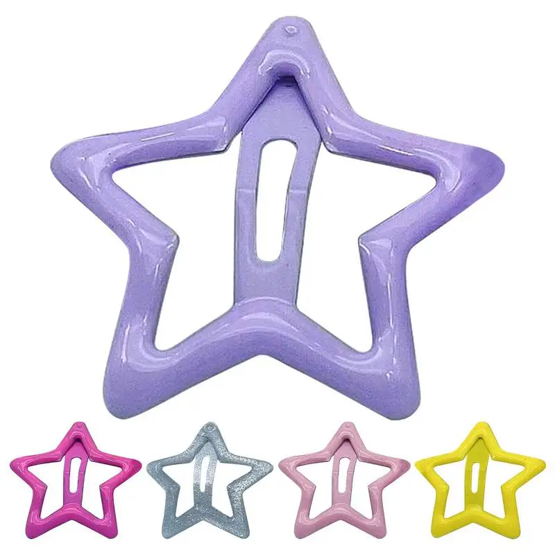 

10pcs Hair Clip Five-pointed Star Toddler Hair Charm Colored Cute Star Hair Clips Colorful Star Hair Barrettes for Teens Girls