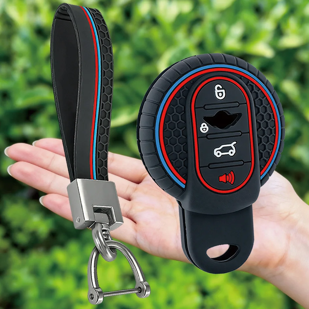 Silicone Car Remote Key Case For BMW MINI COOPER S ONE JCW F54 F55 F56 F57 F60 CLUBMAN COUNTRYMAN Keychain Auto Accessories