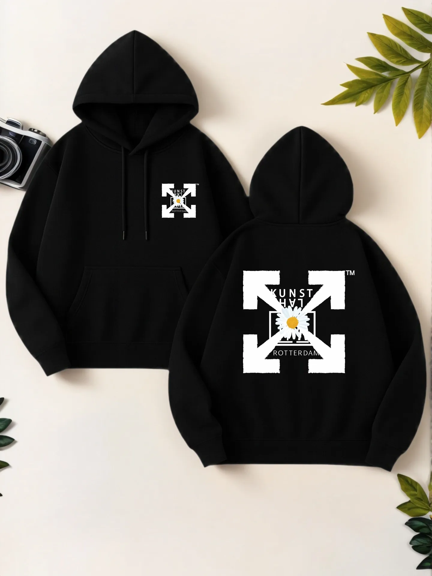 

Graphic Hoodie, Aesthetic Design, Streetwear Style, Cotton Blend, Casual Everyday Wear, For Men